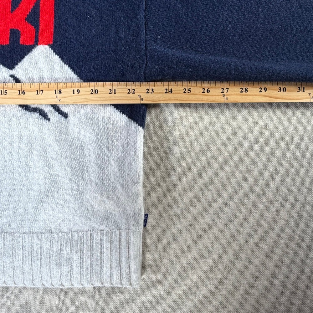 J.Crew U.S. Ski & Snowboard Lambswool Mountain Sweater Navy Red Mens Small 2026 - Picture 4 of 9